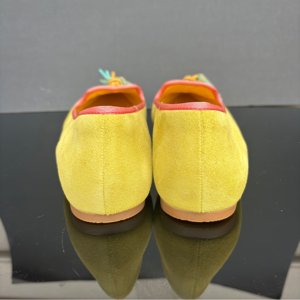 Hush Puppies Bounce Sadie Tassel Suede Slip On Yellow Size 9 - Picture 8 of 12